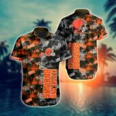 Cleveland Browns Sunset Palm Paradise Hawaiian Shirt