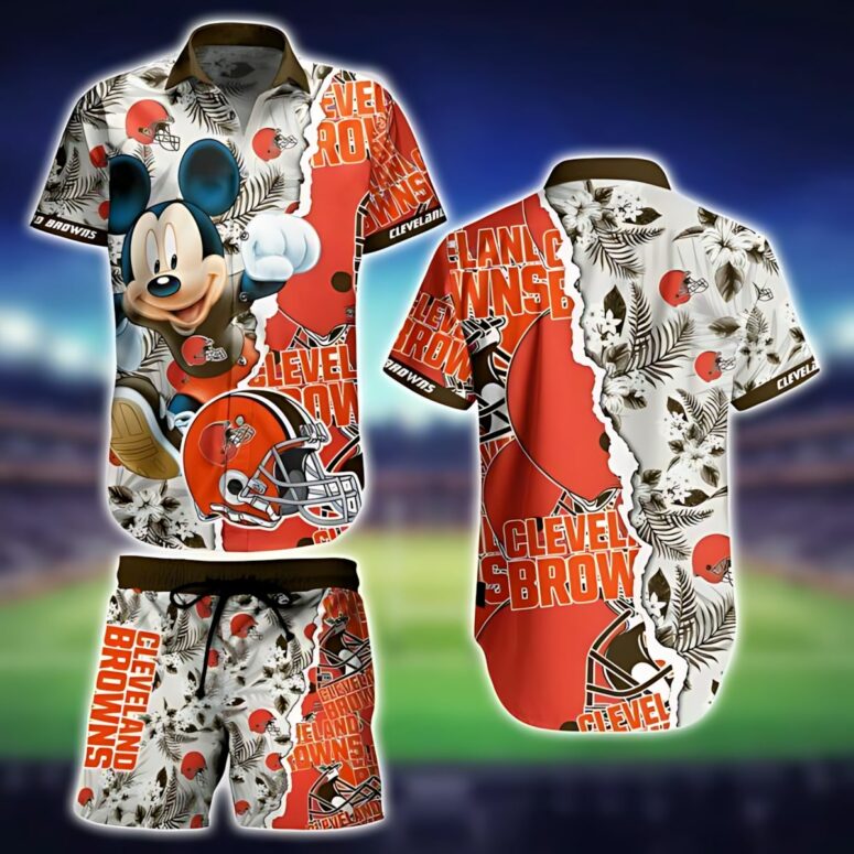 Cleveland Browns Touchdown Mickey Hawaiian Shirt