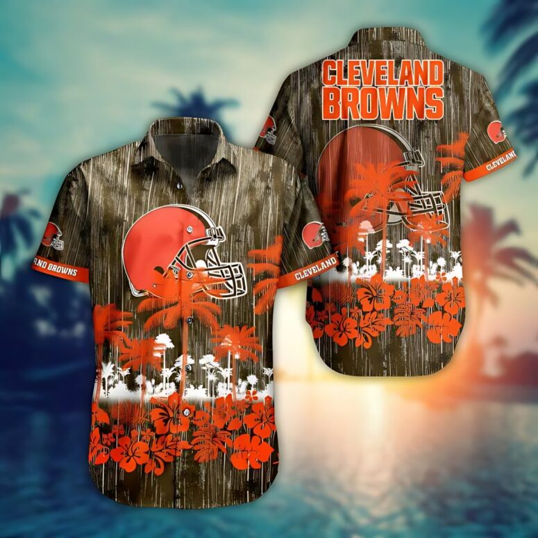 Cleveland Browns Tropical Palms Hawaiian Shirt