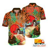 Cleveland Browns Volcanic Blaze Hawaiian Shirt