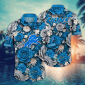 Detroit Lions Bloom Victory Hawaiian Shirt