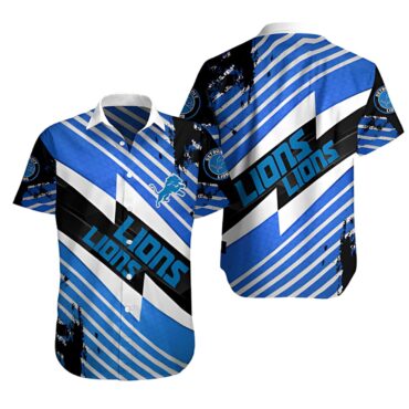 Detroit Lions Bold Streak Hawaiian Shirt