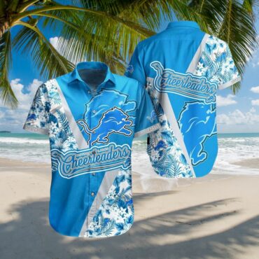 Detroit Lions Cheerleader Spirit Hawaiian Shirt