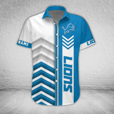 Detroit Lions Chevron Custom Hawaiian Shirt