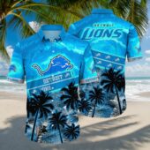 Detroit Lions Electric Horizon Hawaiian Shirt