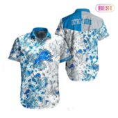 Detroit Lions Floral Blast Hawaiian Shirt