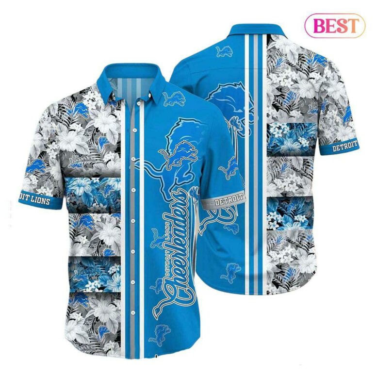 Detroit Lions Floral Glory Hawaiian Shirt