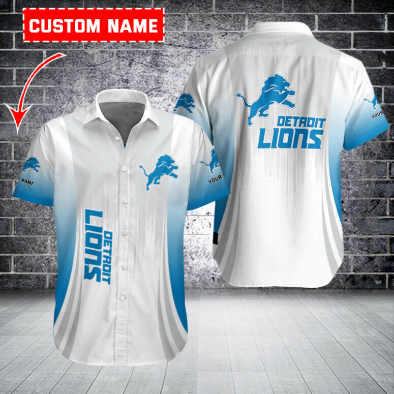 Detroit Lions Gradient Performance Hawaiian Shirt