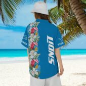 Detroit Lions Island Bloom Hawaiian Shirt Back - TeeAloha