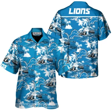 Detroit Lions Island Voyage Hawaiian Shirt