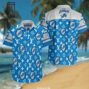 Detroit Lions Luxe Logo Hawaiian Shirt