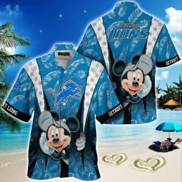 Detroit Lions Mickey Beach Day Hawaiian Shirt