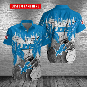 Detroit Lions Palm Break Custom Hawaiian Shirt