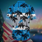 Detroit Lions Palm Island Pride Hawaiian Shirt Back - TeeAloha