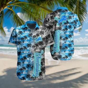 Detroit Lions Palm Shade Cheerleaders Hawaiian Shirt