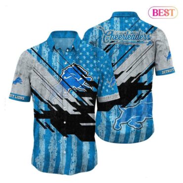 Detroit Lions Power Surge Hawaiian Shirt