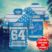 Detroit Lions Stars and Stripes Custom Shirt