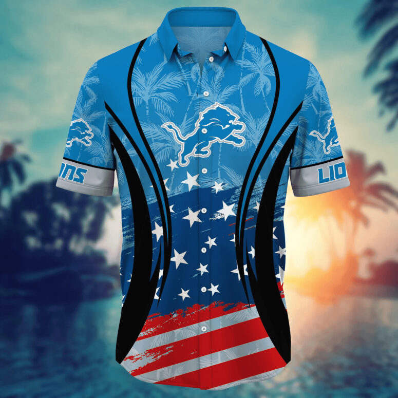 Detroit Lions Stars and Stripes Hawaiian Shirt