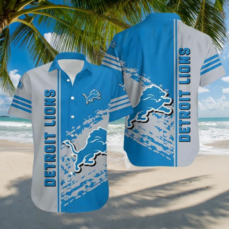 Detroit Lions Streak Wave Hawaiian Shirt