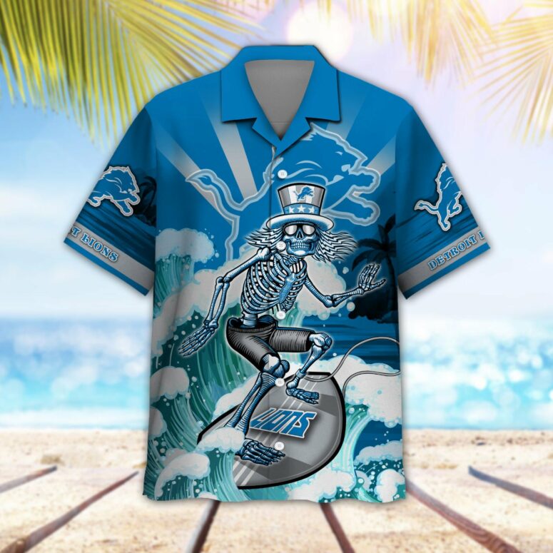 Detroit Lions Surfing Dead Hawaiian Shirt