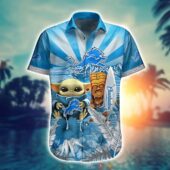 Detroit Lions Tiki Baby Aloha Shirt Front - TeeAloha