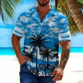 Detroit Lions Tropical Breeze Custom Hawaiian Shirt Front - TeeAloha