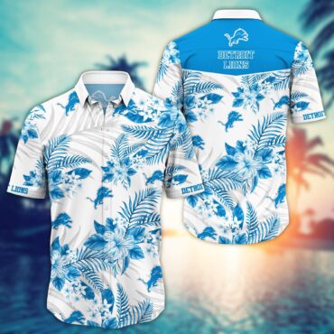 Detroit Lions Tropical Elegance Hawaiian Shirt