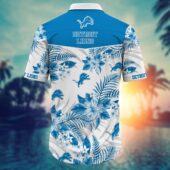 Detroit Lions Tropical Elegance Hawaiian Shirt Back - TeeAloha