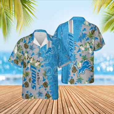 Detroit Lions Tropical Legacy Hawaiian Shirt