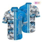 Detroit Lions Tropical Wave Hawaiian Shirt