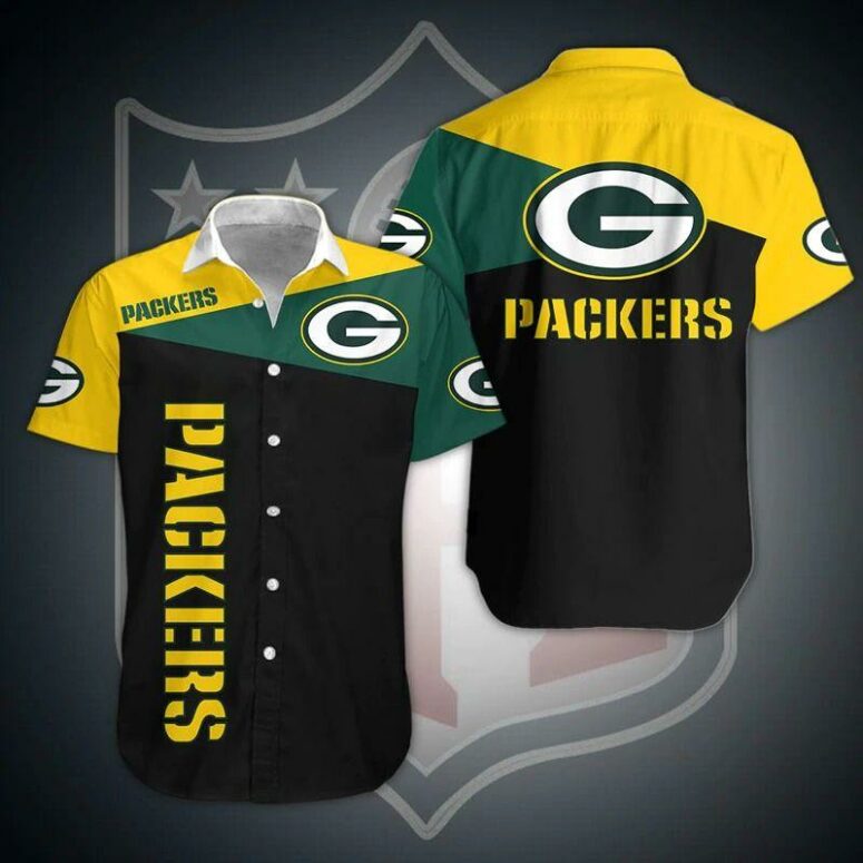 Green Bay Packers Bold Blocks Hawaiian Shirt