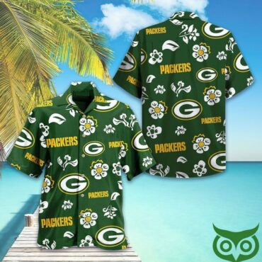 Green Bay Packers Floral Breeze Hawaiian Shirt