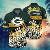 Green Bay Packers Floral Fan Frenzy Hawaiian Shirt