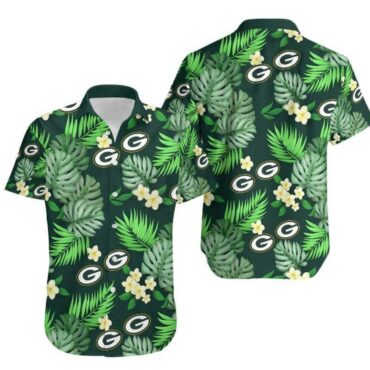 Green Bay Packers Floral Fiesta Hawaiian Shirt