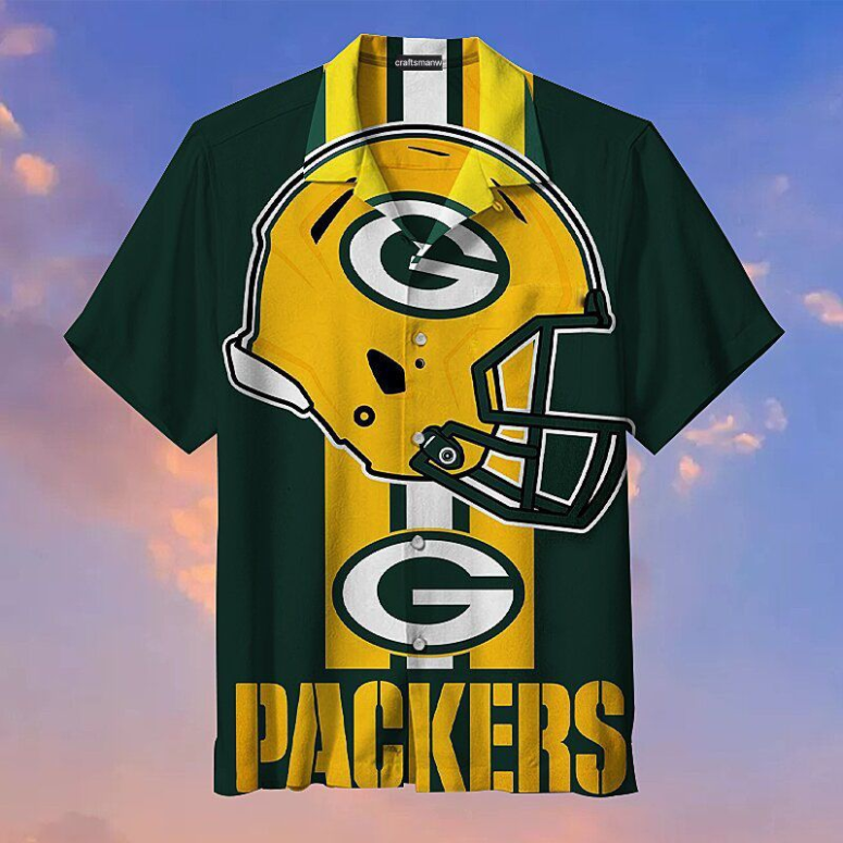 Green Bay Packers Helmet Pride Hawaiian Shirt