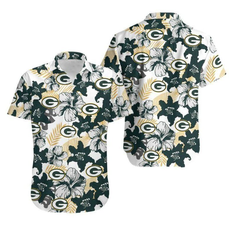 Green Bay Packers Hibiscus Breeze Hawaiian Shirt