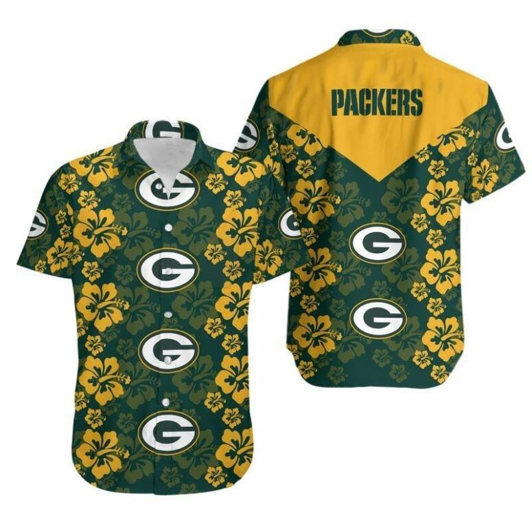 Green Bay Packers Hibiscus Glory Hawaiian Shirt