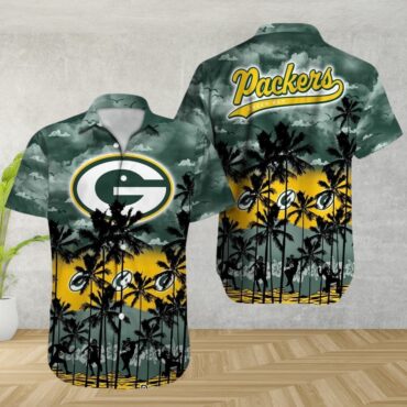 Green Bay Packers Island Breeze Sunset Hawaiian Shirt