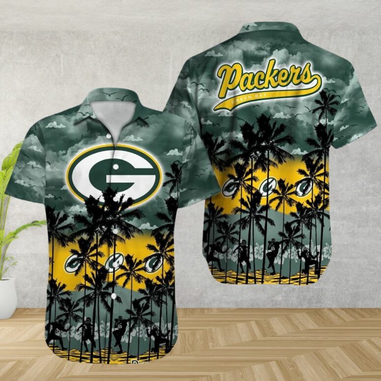 Green Bay Packers Island Breeze Sunset Hawaiian Shirt