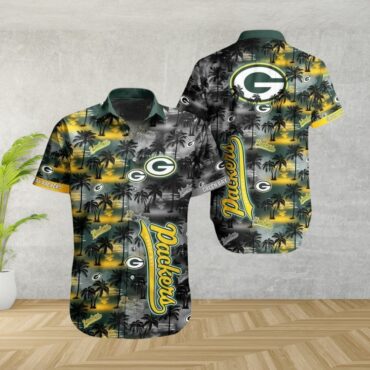 Green Bay Packers Island Nightfall Hawaiian Shirt