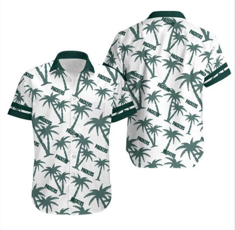 Green Bay Packers Island Palm Hawaiian Shirt