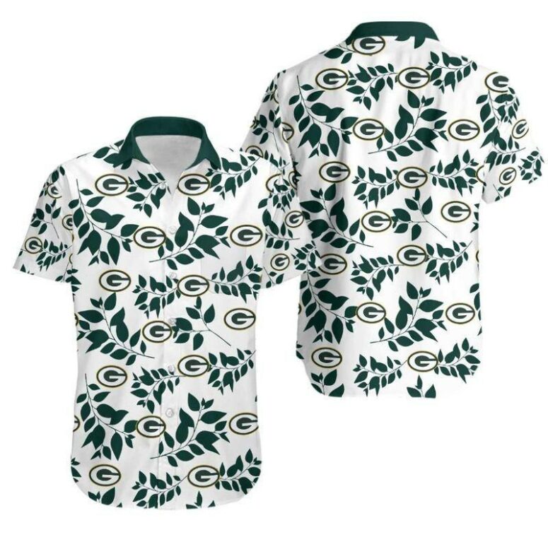 Green Bay Packers Leafy Vines Hawaiian Shirt