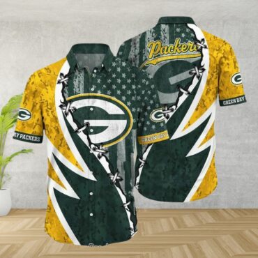 Green Bay Packers Lightning Strike Hawaiian Shirt