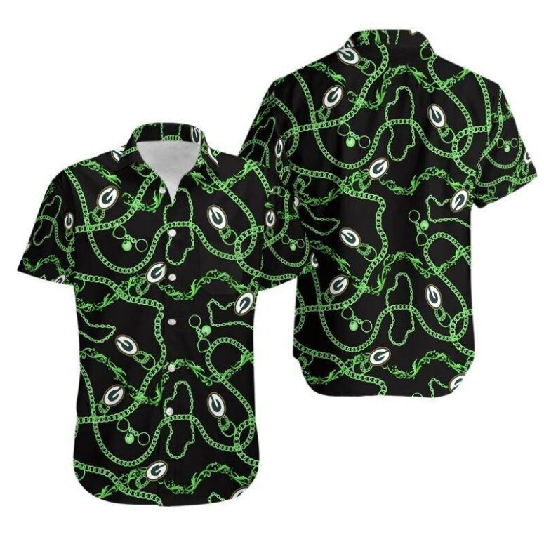 Green Bay Packers Neon Chain Hawaiian Shirt