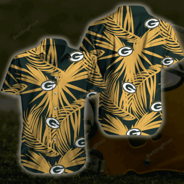 Green Bay Packers Palm Blaze Hawaiian Shirt