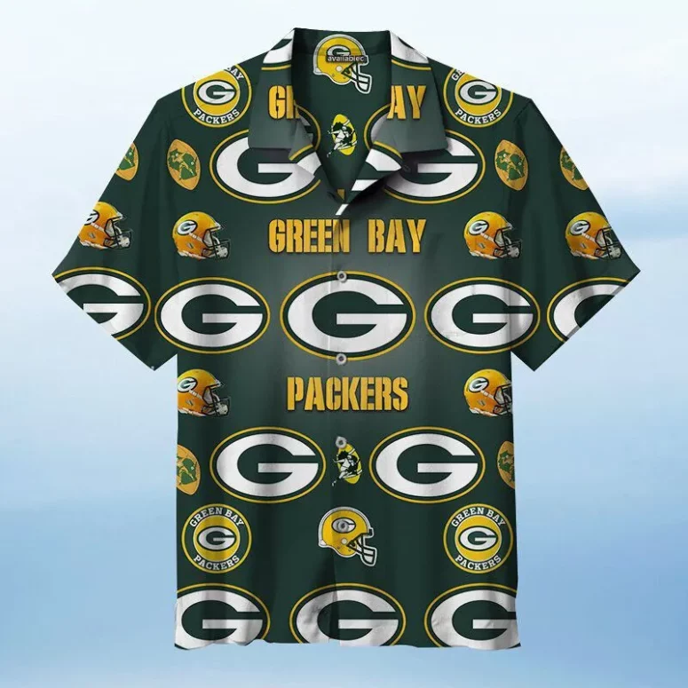 Green Bay Packers Retro Emblem Hawaiian Shirt