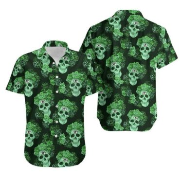 Green Bay Packers Skull Garden Hawaiian Shirt