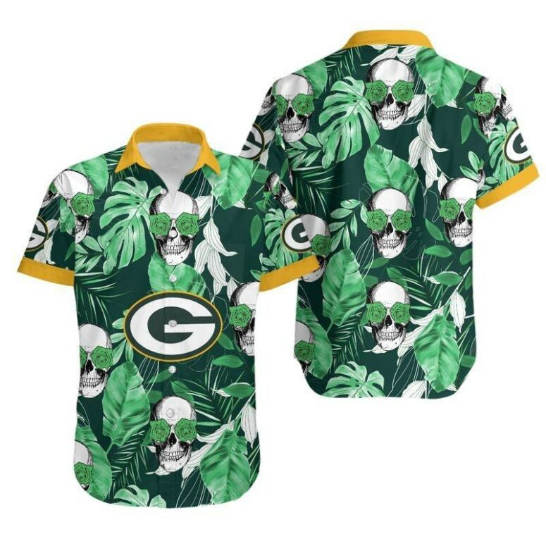 Green Bay Packers Skull Jungle Hawaiian Shirt