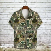 Green Bay Packers Tribal Heritage Hawaiian Shirt Front - TeeAloha