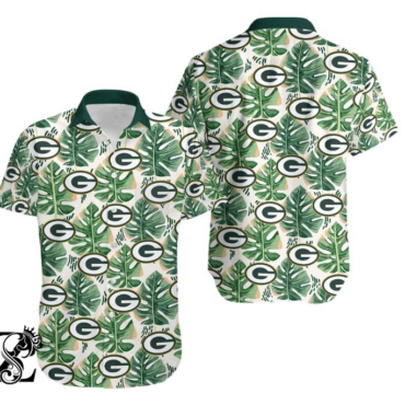 Green Bay Packers Tropical Leaf Breeze Hawaiian Shirt